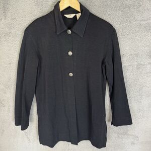 J Jill Jacket Womens XS Black‎ Lightweight Minimalist Casual